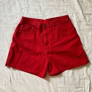 Vintage Bill Blass Red Mom Shorts